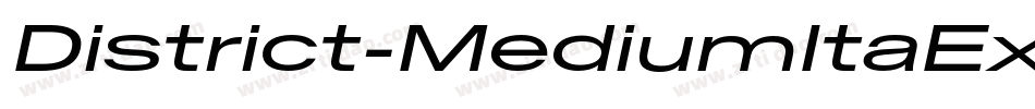 District-MediumItaExp字体转换