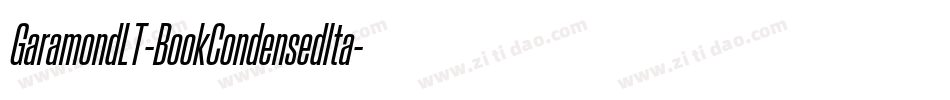 GaramondLT-BookCondensedIta字体转换