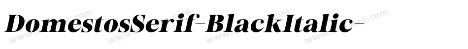 DomestosSerif-BlackItalic字体转换