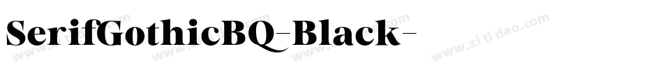 SerifGothicBQ-Black字体转换