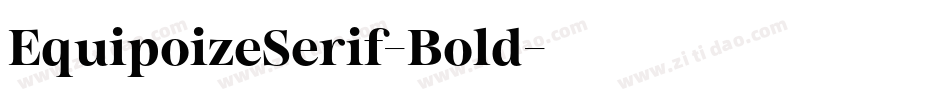 EquipoizeSerif-Bold字体转换