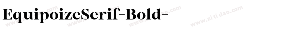 EquipoizeSerif-Bold字体转换