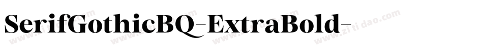 SerifGothicBQ-ExtraBold字体转换
