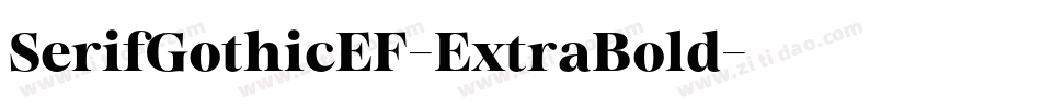 SerifGothicEF-ExtraBold字体转换