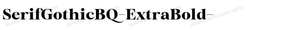 SerifGothicBQ-ExtraBold字体转换
