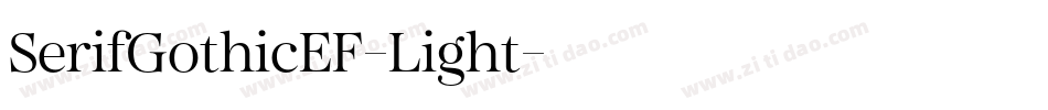 SerifGothicEF-Light字体转换