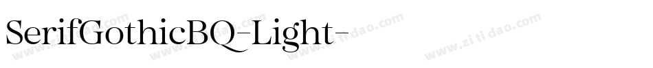 SerifGothicBQ-Light字体转换