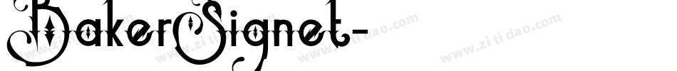 BakerSignet字体转换