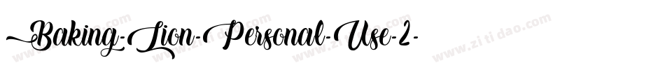 Baking-Lion-Personal-Use-2字体转换