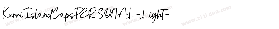 KurriIslandCapsPERSONAL-Light字体转换
