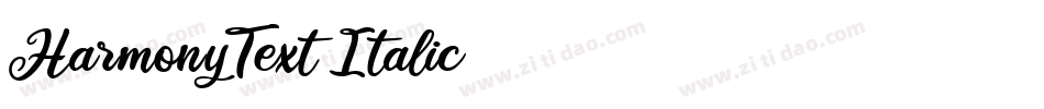 HarmonyText-Italic字体转换