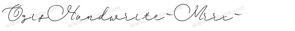 OzisHandwrite-Mrrx字体转换