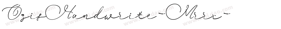 OzisHandwrite-Mrrx字体转换