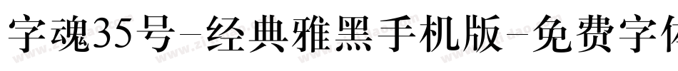 字魂35号-经典雅黑手机版字体转换