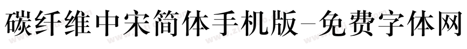 碳纤维中宋简体手机版字体转换