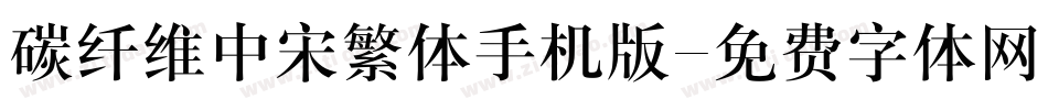 碳纤维中宋繁体手机版字体转换