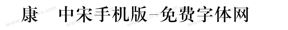 華康儷中宋手机版字体转换