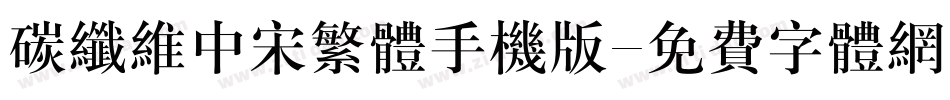 碳纤维中宋繁体手机版字体转换