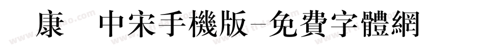華康儷中宋手机版字体转换