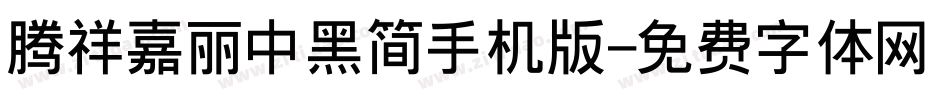 腾祥嘉丽中黑简手机版字体转换