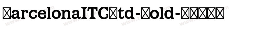 BarcelonaITCStd-Bold字体转换
