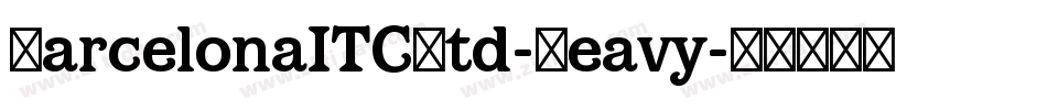 BarcelonaITCStd-Heavy字体转换