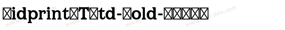 KidprintMTStd-Bold字体转换