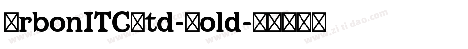 OrbonITCStd-Bold字体转换