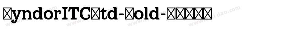 SyndorITCStd-Bold字体转换