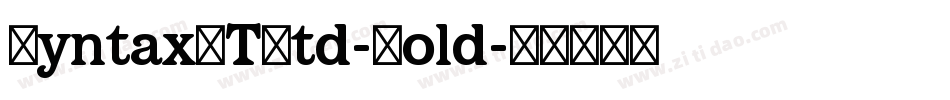 SyntaxLTStd-Bold字体转换