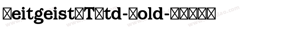 ZeitgeistMTStd-Bold字体转换