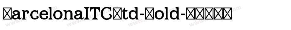 BarcelonaITCStd-Bold字体转换