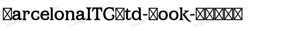 BarcelonaITCStd-Book字体转换