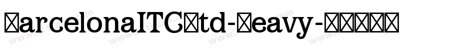 BarcelonaITCStd-Heavy字体转换