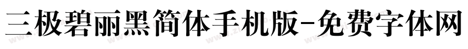 三极碧丽黑简体手机版字体转换