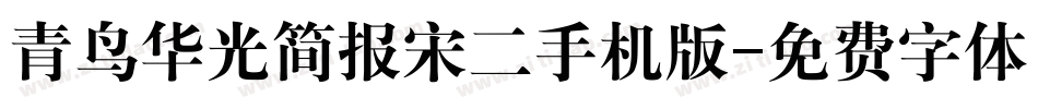青鸟华光简报宋二手机版字体转换