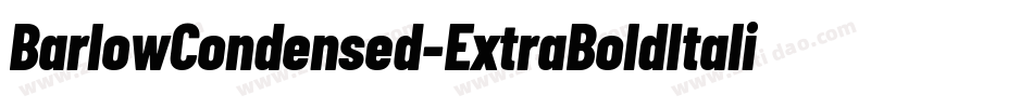 BarlowCondensed-ExtraBoldItalic字体转换