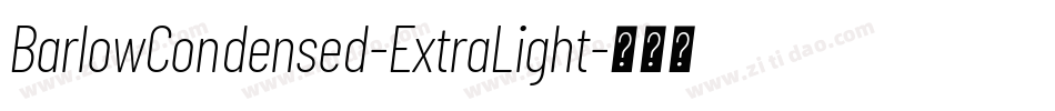 BarlowCondensed-ExtraLight字体转换