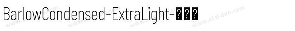 BarlowCondensed-ExtraLight字体转换
