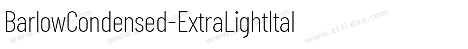 BarlowCondensed-ExtraLightItalic字体转换