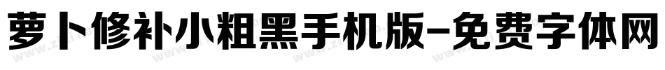 萝卜修补小粗黑手机版字体转换