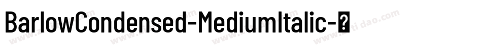 BarlowCondensed-MediumItalic字体转换