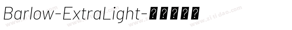 Barlow-ExtraLight字体转换