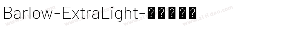 Barlow-ExtraLight字体转换