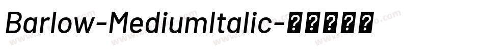 Barlow-MediumItalic字体转换