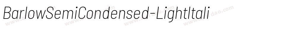 BarlowSemiCondensed-LightItalic字体转换