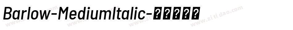 Barlow-MediumItalic字体转换