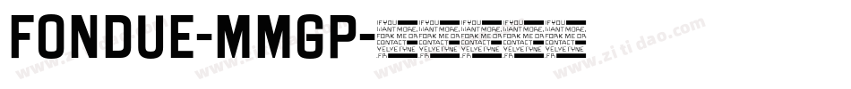 Fondue-MMGP字体转换