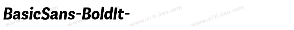 BasicSans-BoldIt字体转换