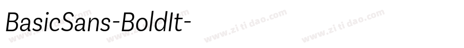 BasicSans-BoldIt字体转换